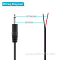 2.5mm Plug Jack Connector Audio Cable